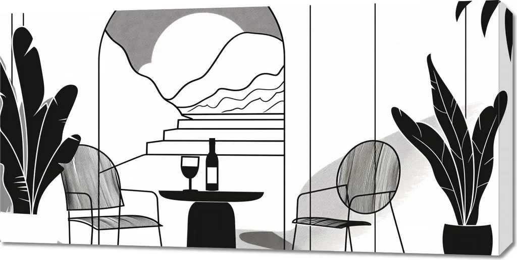 Arredo Moderno: Quadro 100x50 cm Relax Monocromo per Soggiorno