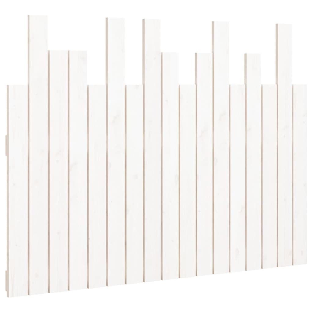vidaXL Wand-Kopfteil Weiß 108x3x80 cm Massivholz Kiefer