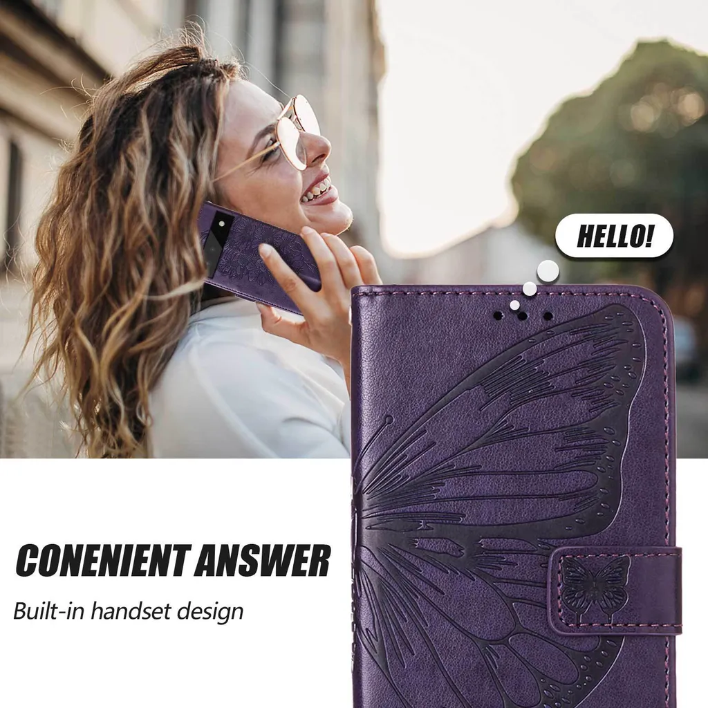 KARTXITAI Cover Compatibile con realme C53 PU Pelle TPU Portafoglio Magnetica con Disegni Motivo Animale Flip Custodia in Libro Slot Schede Custodia-Farfalla rosa,cielo,nuvole