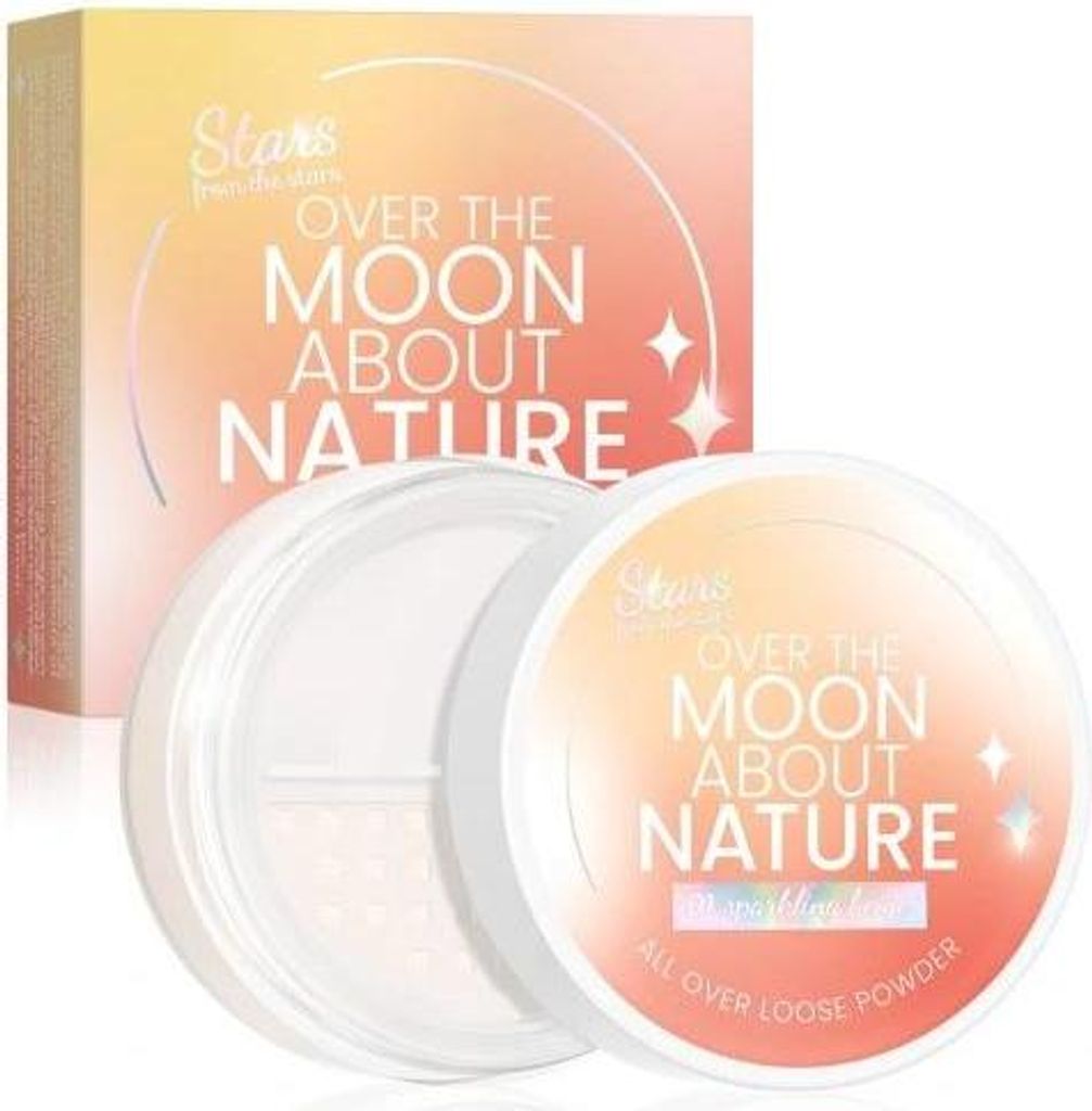 Sterne von den Sternen OVER THE MOON ABOUT NATURE natürlicher loser Puder für Gesicht und Augen 01 Sparkling Beige, 10g