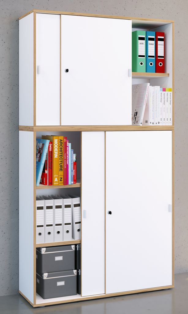 VCM Holz Büroschrank Ordner Aktenschrank Büromöbel Schrank Produktbild 