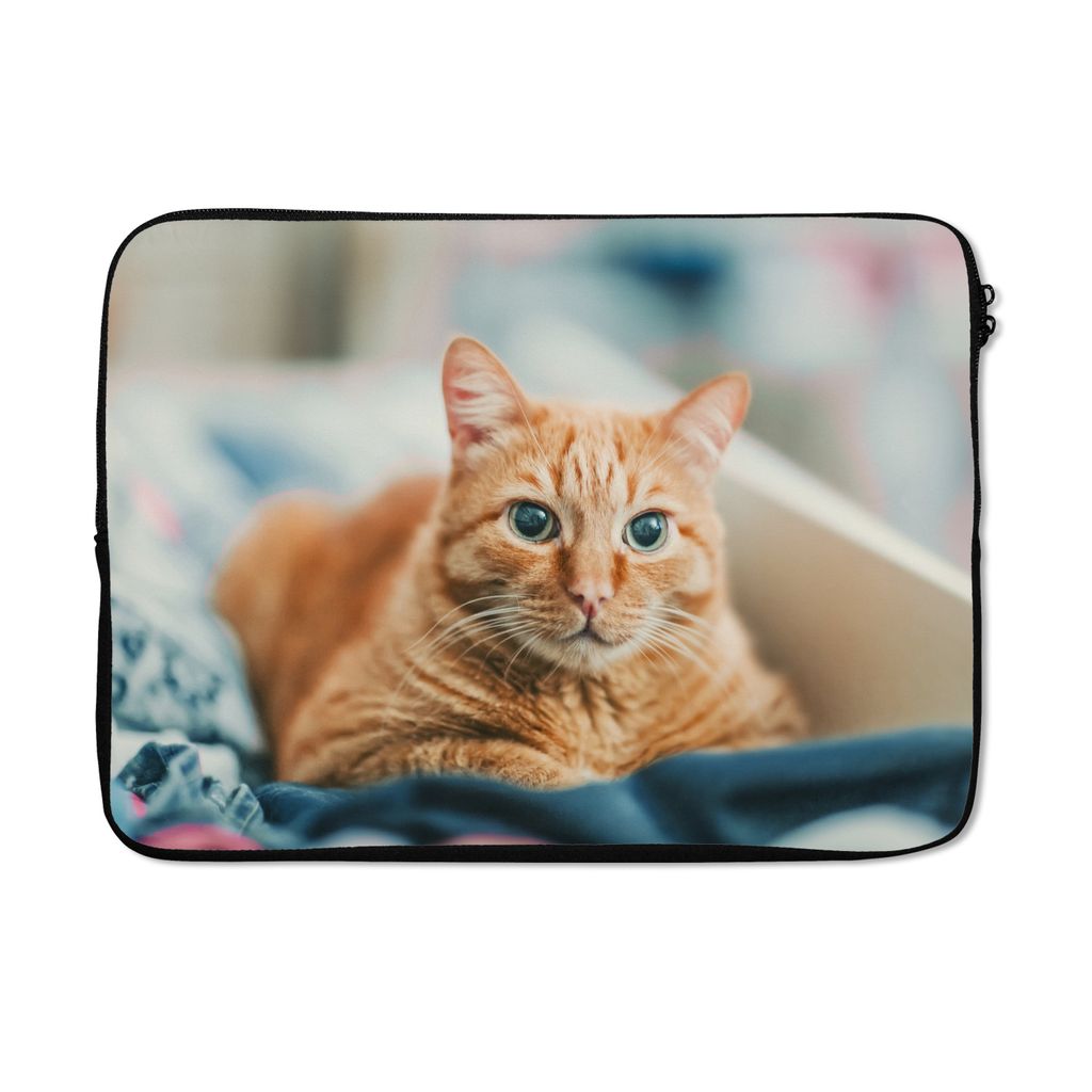 MuchoWow Laptop Hülle 13 Zoll Katze - Kleidung - Schrank Laptoptasche - Laptophülle - Sleeve - Rundumschutz
