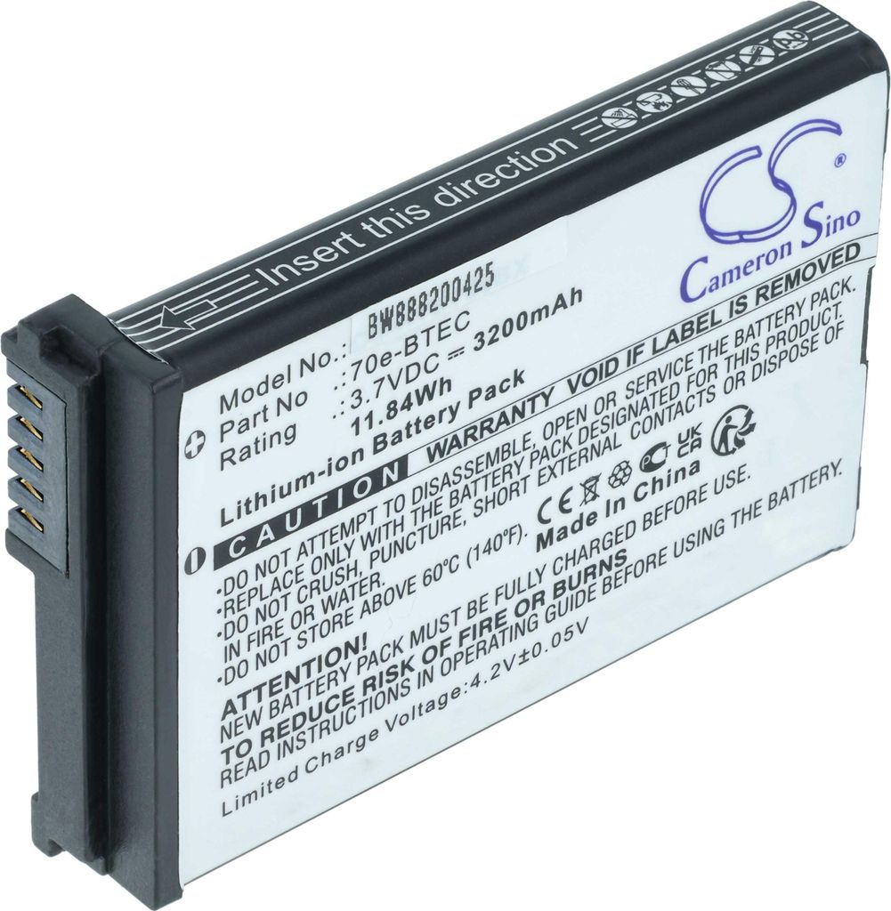 vhbw Akku Ersatz für Honeywell 60S-BATT-1, 70e-BTEC, BAT-EXTENDED-01 für Handheld Computer Scanner (3200 mAh, 3,7 V, Li-Ion)