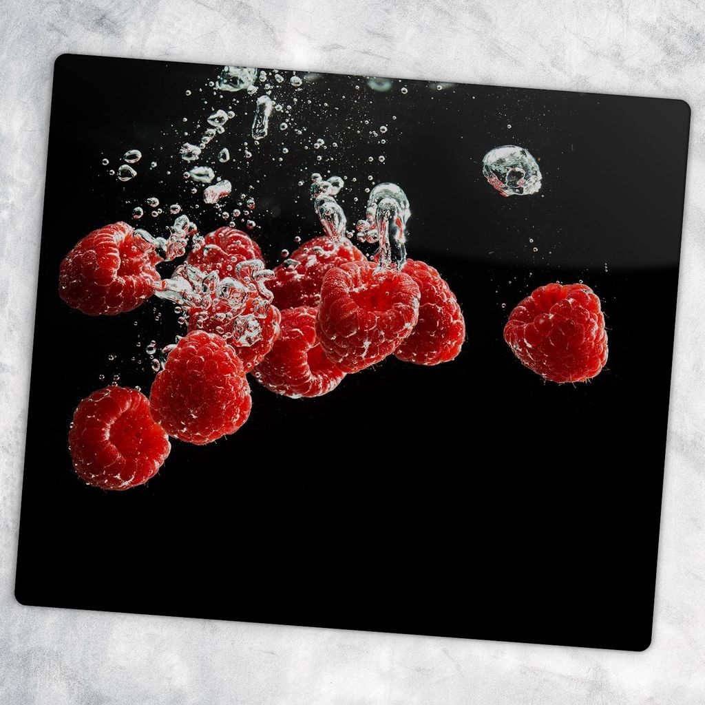 Glas-Herdabdeckplatten Glaskeramikkochfeld-Abdeckung Spritzschutz Glas 60 cm x 52 cm - Fruchtwasser