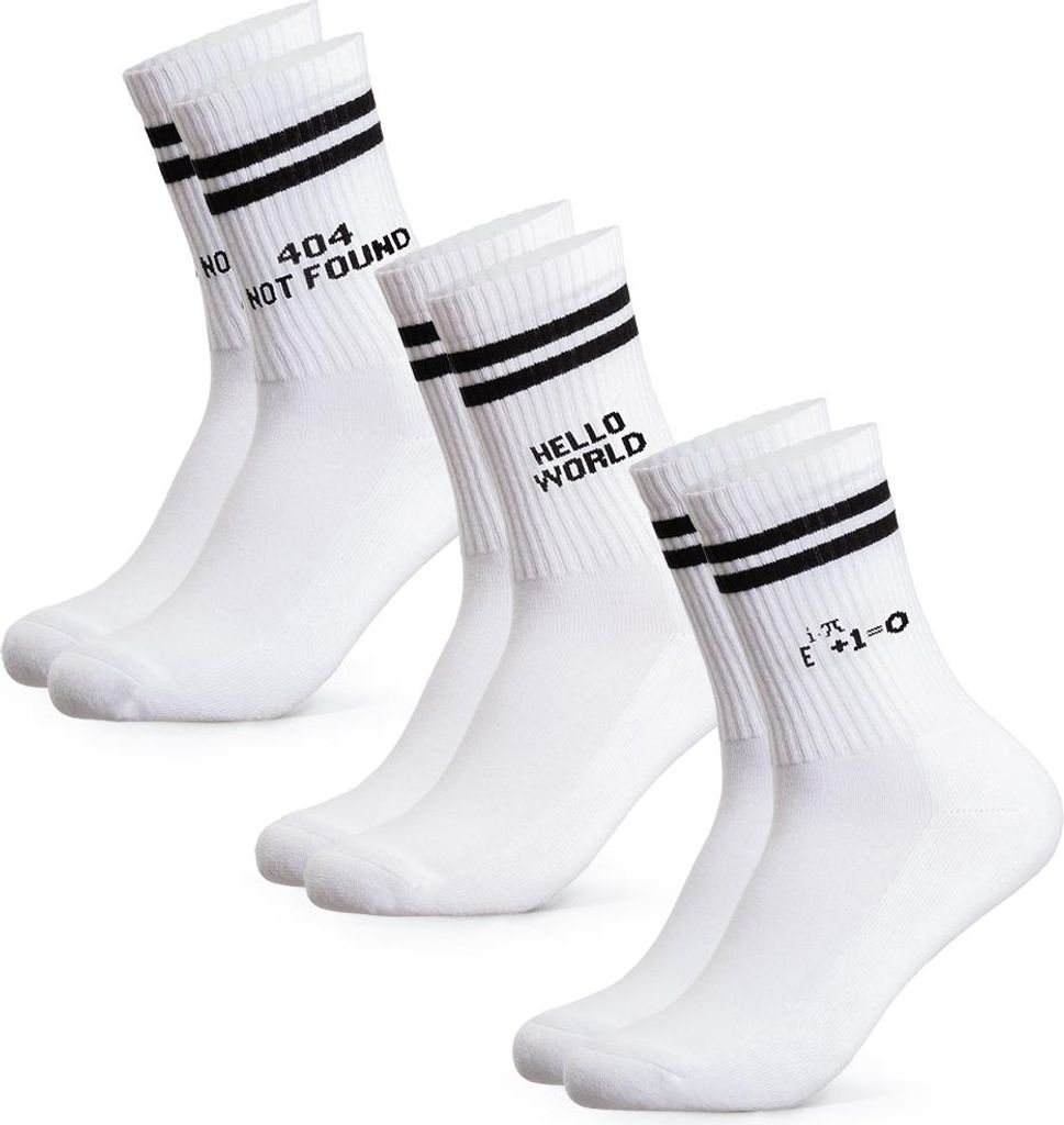 Occulto Herren Statement Tennis Socken 3er Pack (Modell: William) Maths 39-42