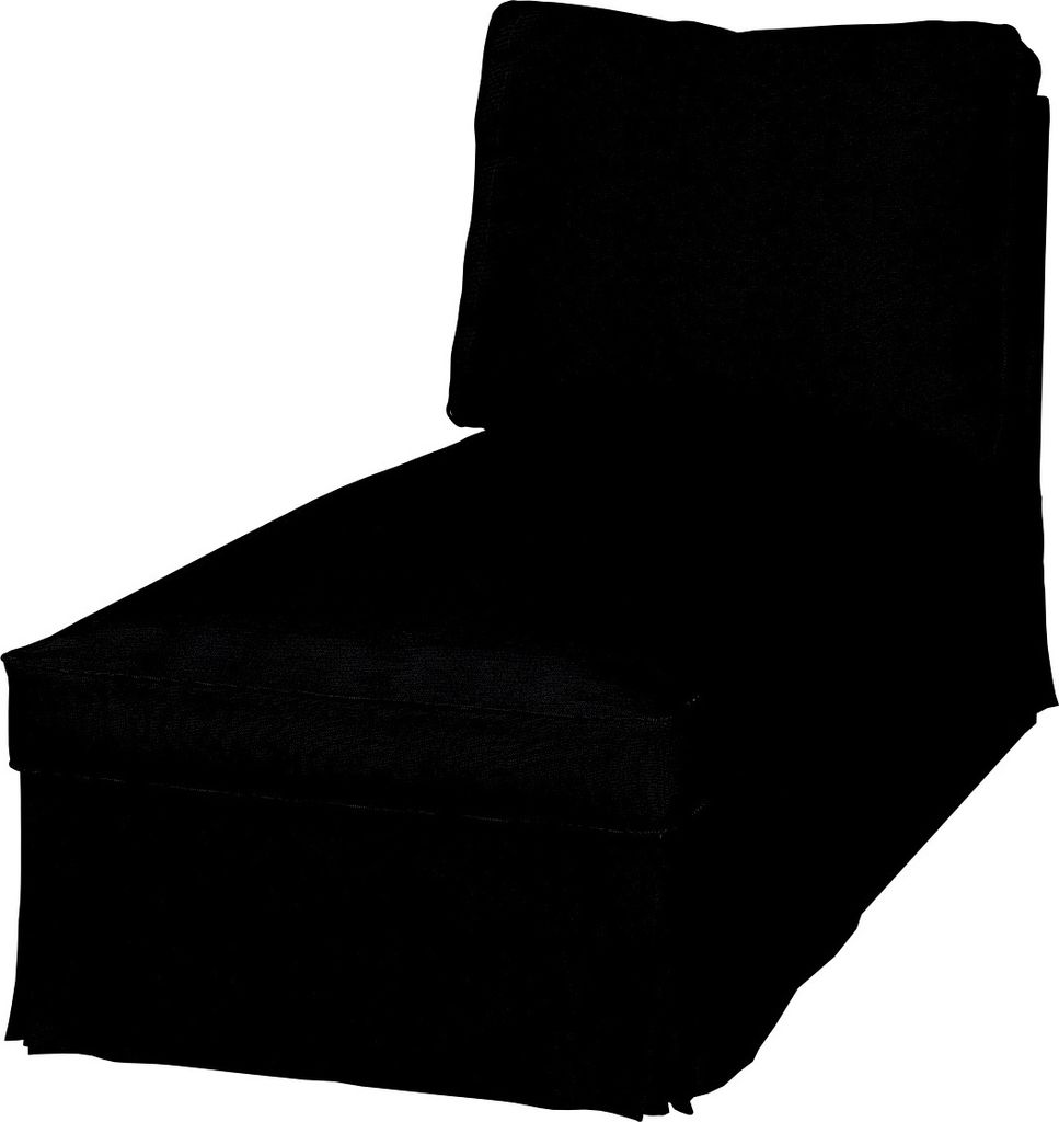 Dekoria Bezug für Ektorp Recamiere ohne Armlehne, neues Modell, schwarz, Bezug für Chaiselounge Ektorp