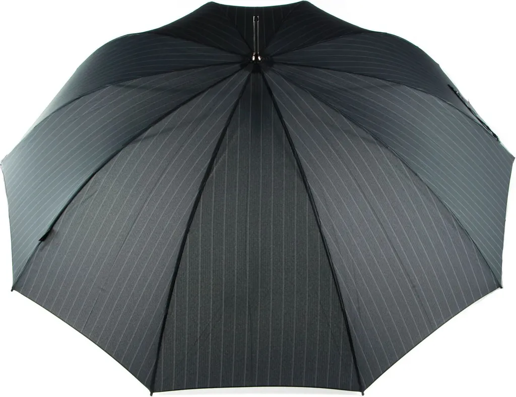 Knirps T.771 Parapluie Noir Rayé Homme Long Automatique Haute Qualité