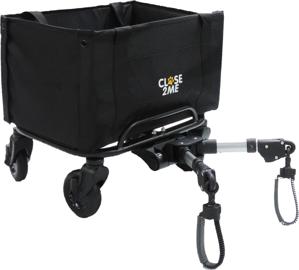 Close2Me PetRider Kinderwagenanhänger mit Lastenbox für Haustier und/oder Einkäufe bis 25 kg