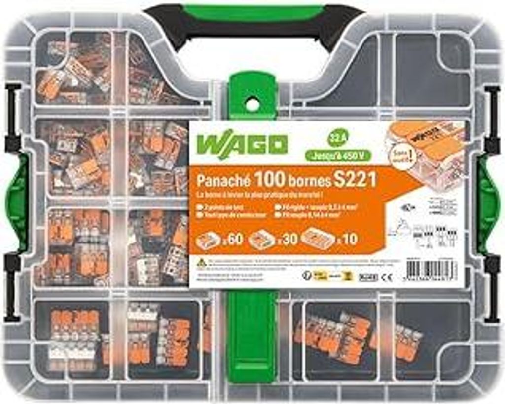 Wago Koffer 100 Klemmen S221 (60x2E + 30x3E + 10x5E)