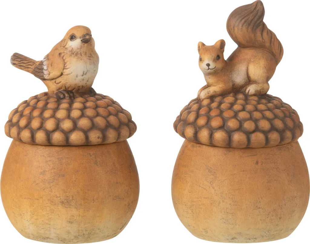 Figurine Animalière Porcelaine Marron pour Décoration Intérieure Chic