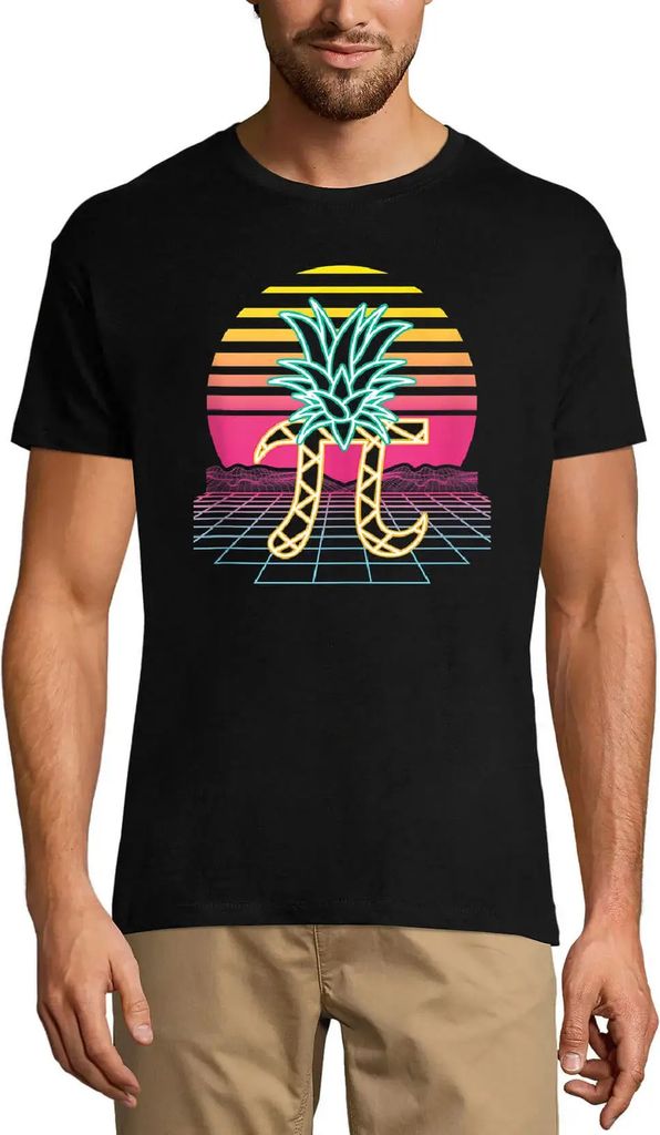 Herren Grafik T-Shirt Pi Ananas Geek Mathe - Retro lustig – Pi Pineapple Geek Math - Retro Funny – Öko-Verantwortlich Vintage Jahrgang Kurzarm...