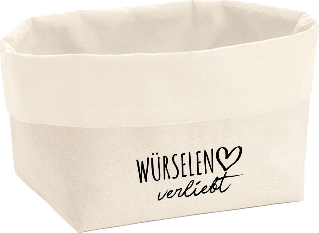 Huuraa Organizer Würselen verliebt 8 Liter Large Canvas Baumwolle Utensilo Geschenkidee