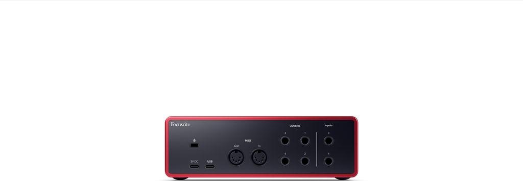 Focusrite Scarlett 4i4, Desktop, USB, 56 dB, 9 dBu, 3000 Produktbild 