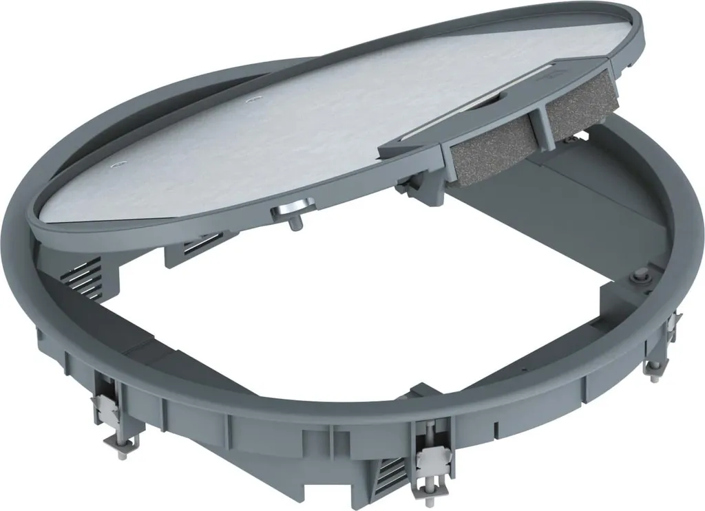 OBO Bettermann GESR9U 7405528 Grigio Ferro - Torretta a Scomparsa Floor Box - 1