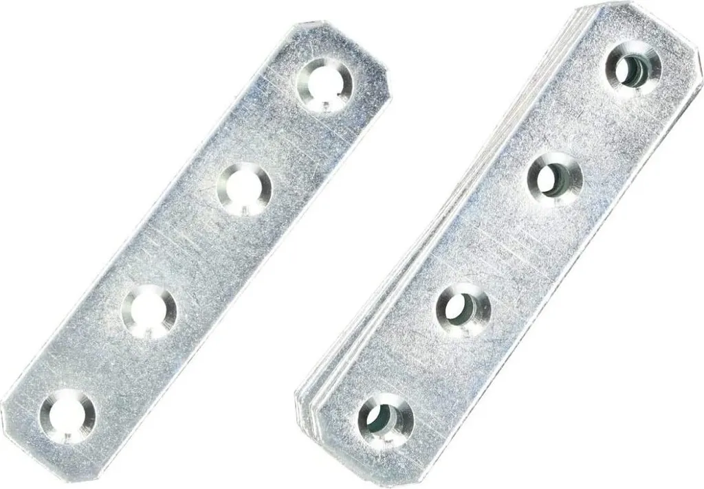 Kit 50 Piastre Forate Acciaio Zincato KOTARBAU 70x16 mm Argento