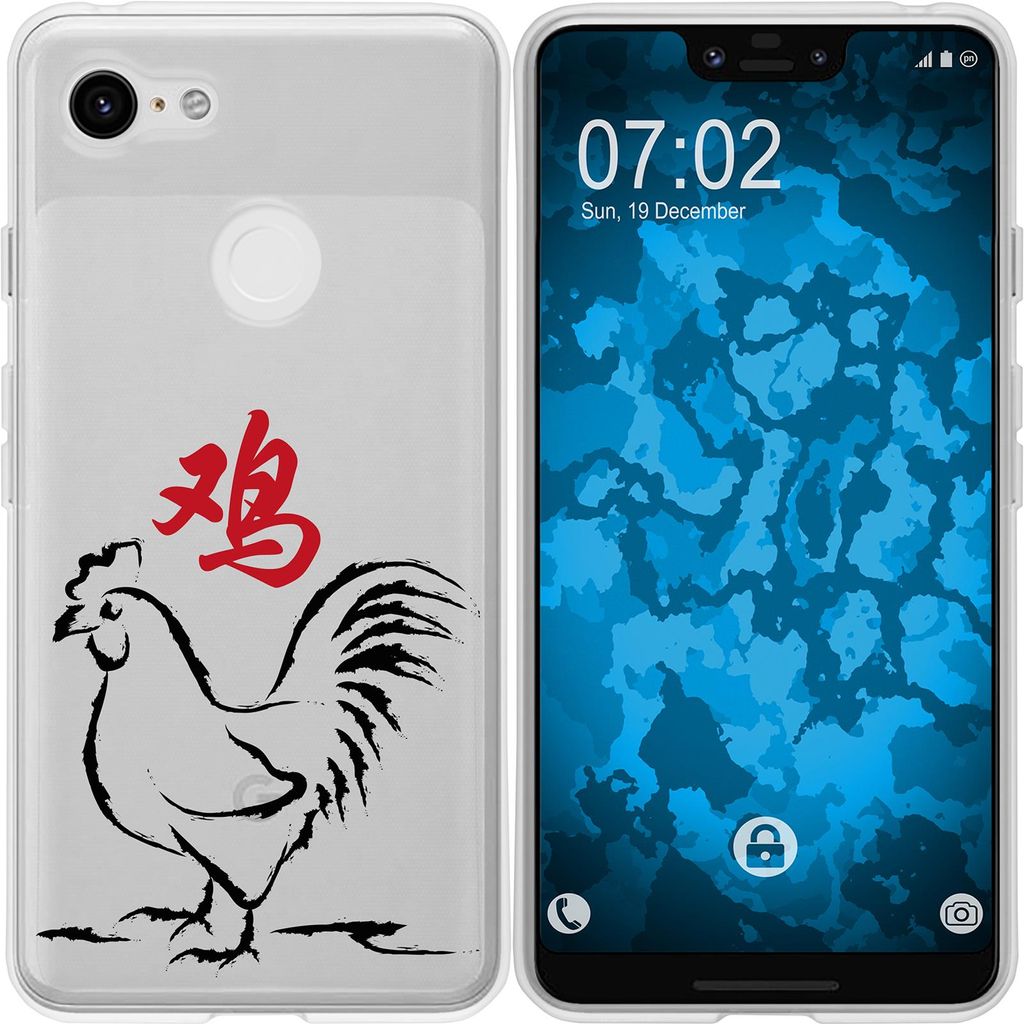 PhoneNatic Case kompatibel mit Google Pixel 3 XL Silikon-Hülle Tierkreis Chinesisch M10