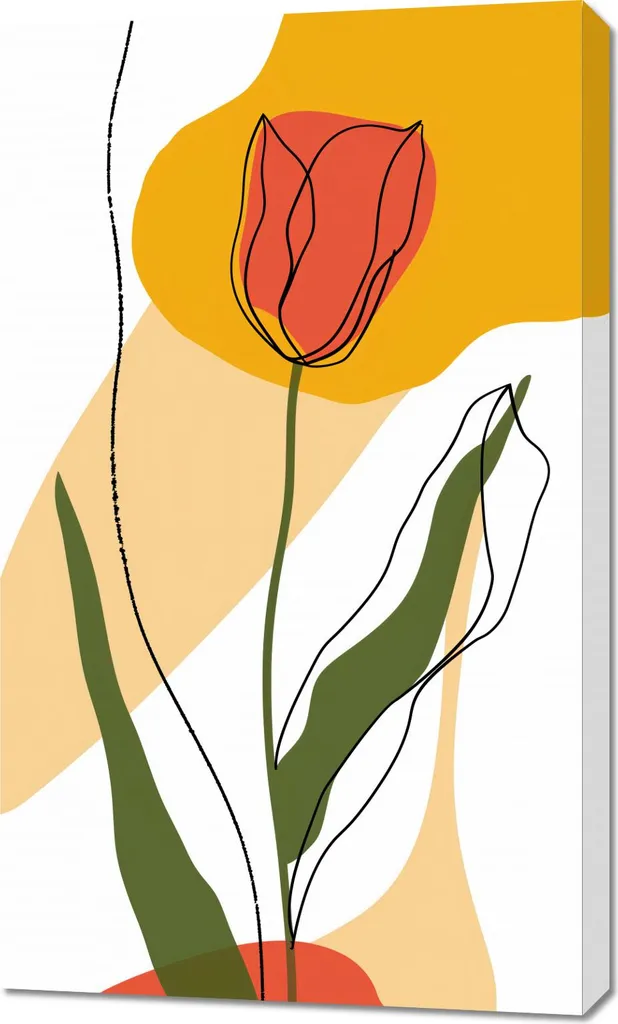 Image Tulipe repeinte 60x100 cm - Habiller un mur vide avec élégance