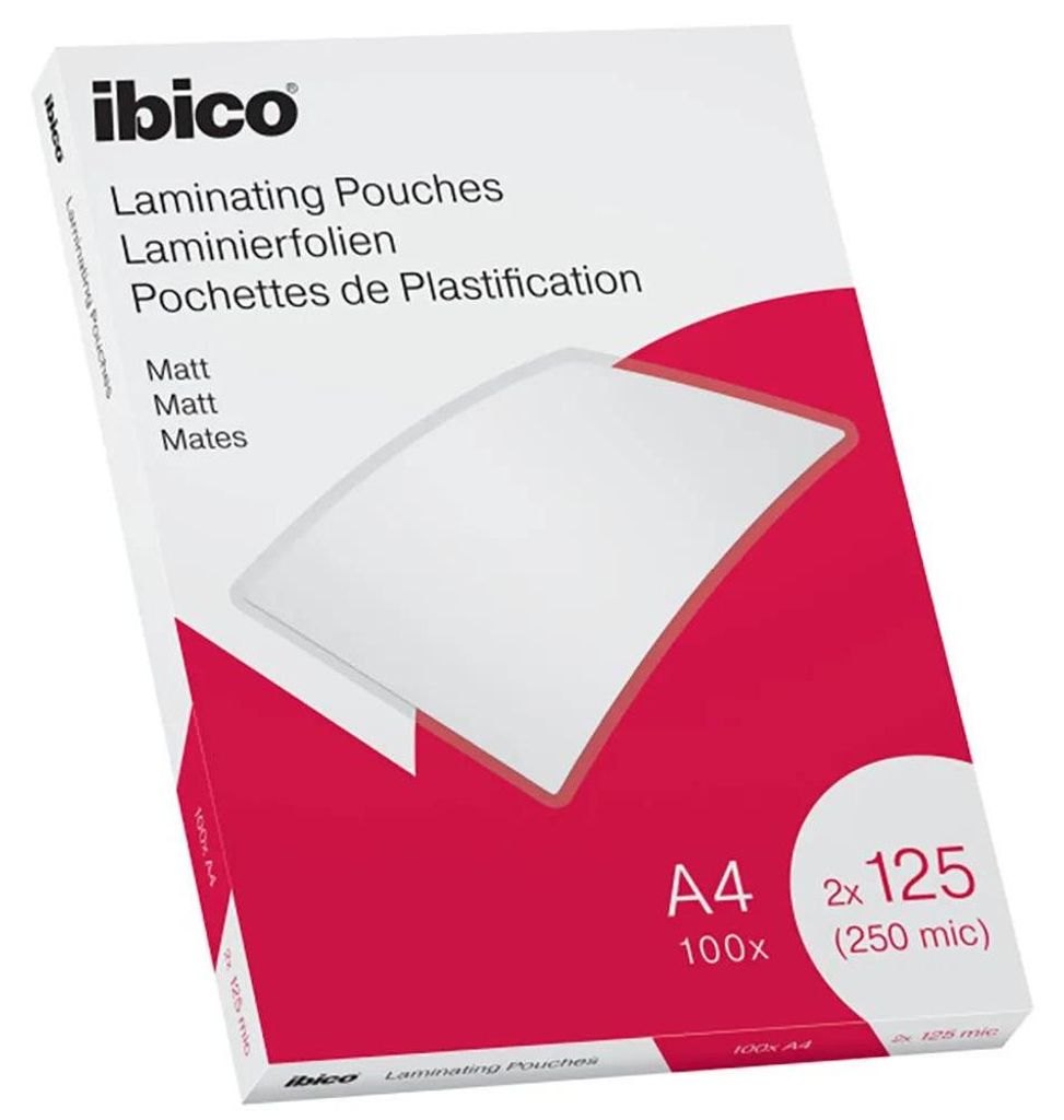 Laminierfolie für A4 125 Micron matt VE=100 Stück farblos