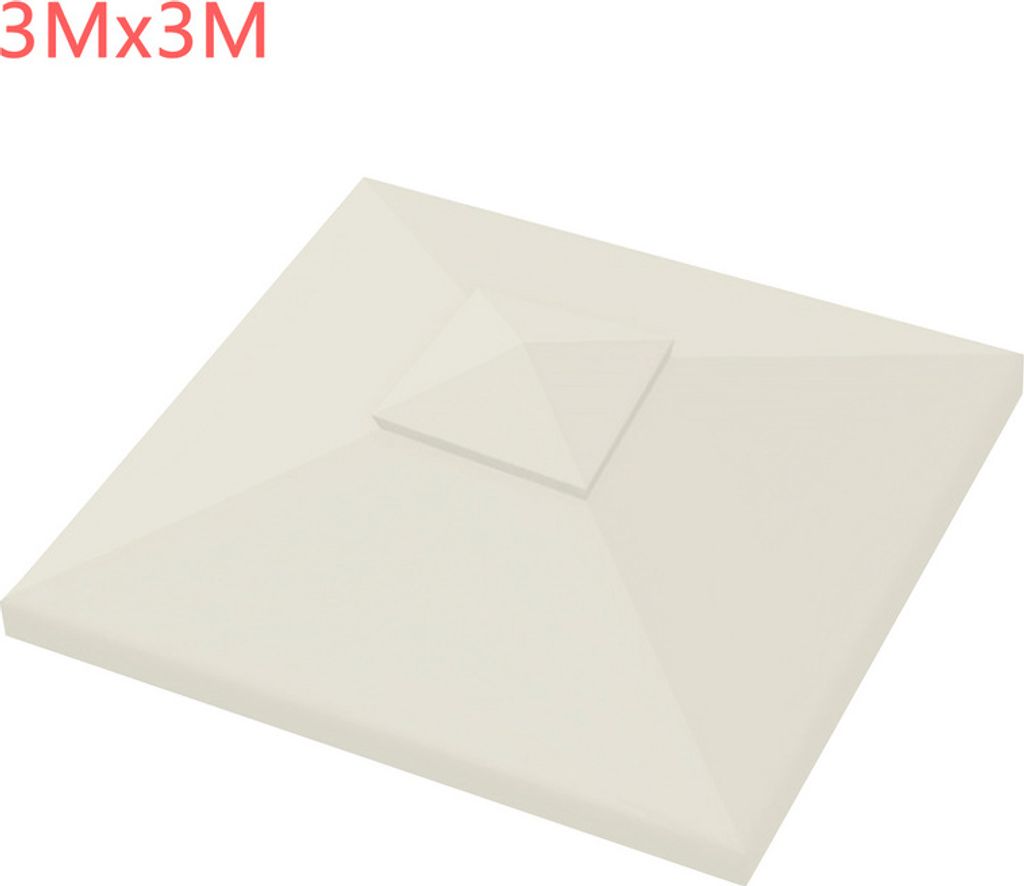 Jopassy Ersatzdach Sonnenschutz Dachabzug PA Dachplane Ersatzplane Pavillondach 3x3M Beige