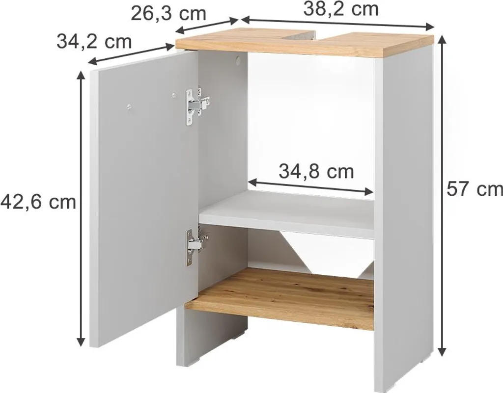 Rangement sous vasque compact pour studio ou petite salle de bain - 2
