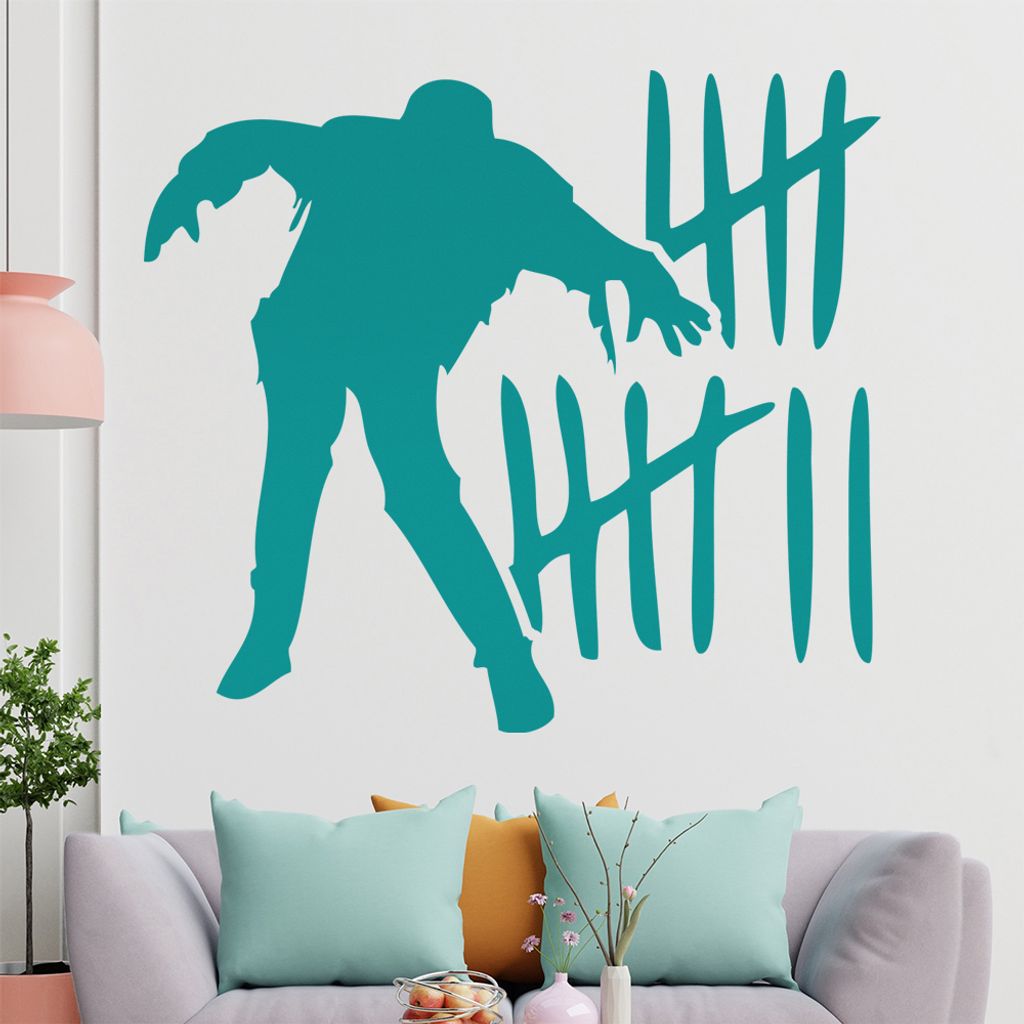 KIWISTAR Zombie Hunter Counter - Liste Treffer Wandtattoo in 6 Größen - Wandaufkleber Wall Sticker - Dekoration, Küche, Wohnzimmer, Schlafzimmer...