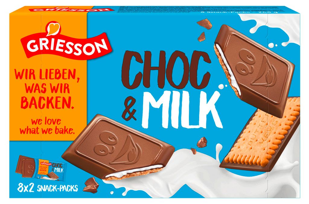 Griesson Chocolate&Milk Pocket 8x2st. 268g Produktbild 