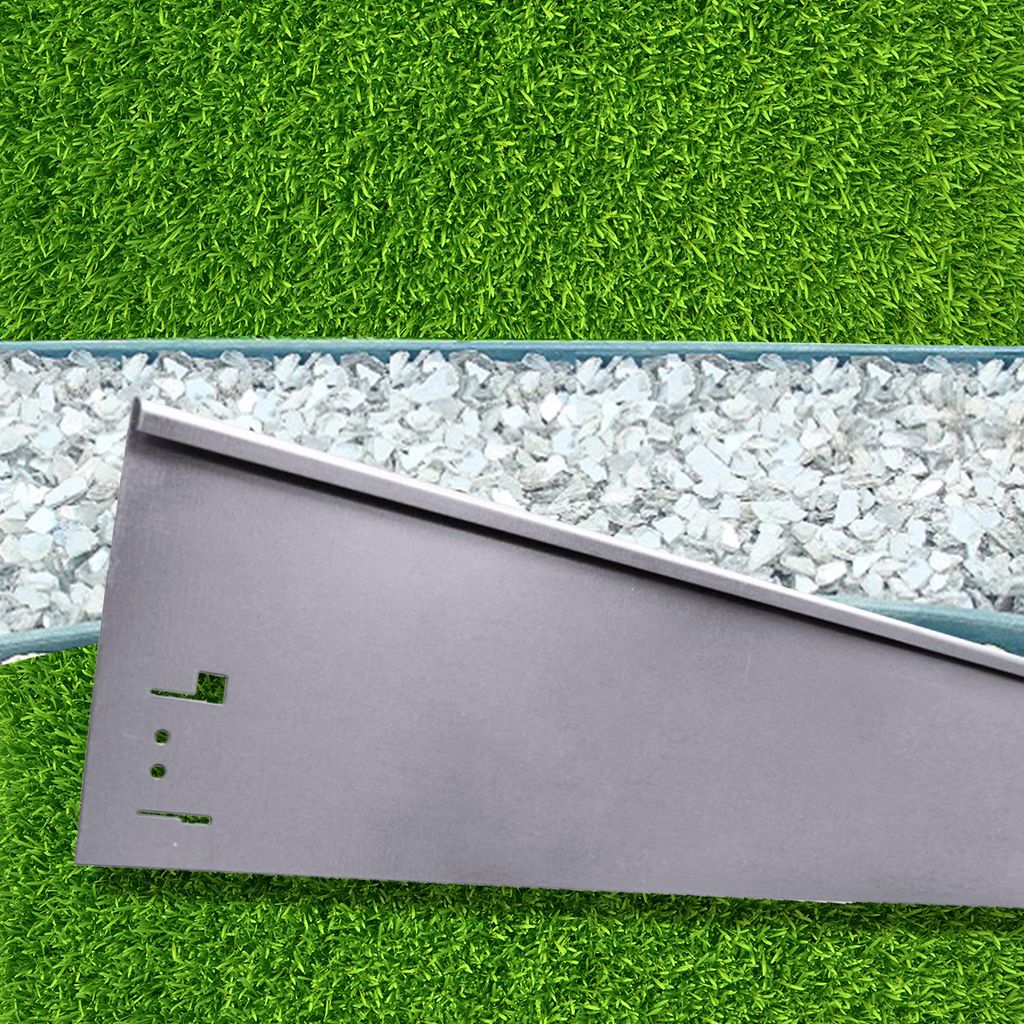 Rasenkante Abschlussstück 18,5cm x 113cm | Rasenkanten | Beeteinfassung | Beetumrandung | Beetbegrenzungen, Color:ohne Farbe