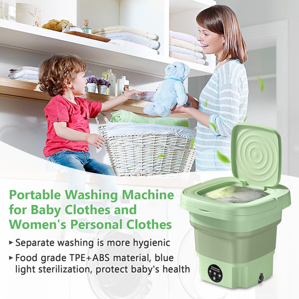 Tragbare Waschmaschine Mit Abflusskorb,Tragbare Mini-Eimerwaschmaschine,  Faltbare Kleine Waschmaschine Für Unterwäsche, Socken, Babykleidung