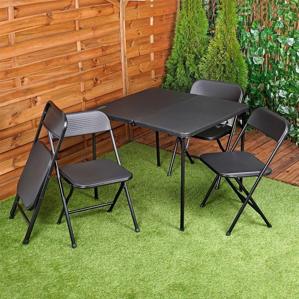 Ensemble Table Pliante 4 Chaises Redcliffs - Portable et Compacte