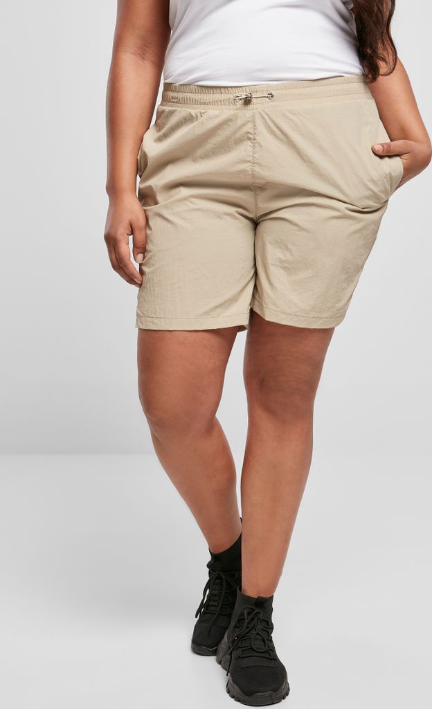 TB4348 - Ladies Crinkle Nylon Shorts concrete 5XL