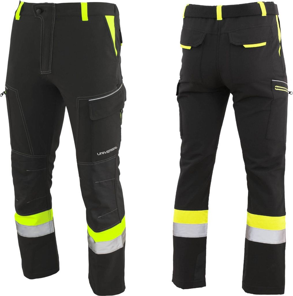 Softshellhose Arbeitshose Wanderhose Outdoorhose Herren Hybridhose Hose UNIVERSAL Schwarz XXXL