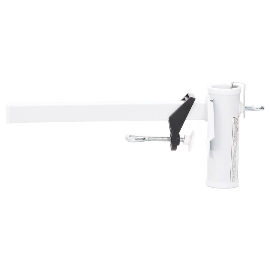 vidaXL Supporto per ombrellone da balcone bianco 38 mm in Immagine del prodotto 