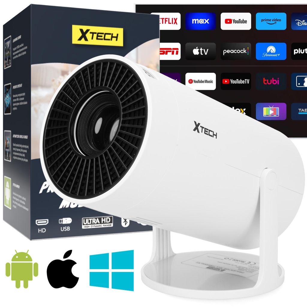 Projektor, multimediální přehrávač, Android TV, Wi-Fi, HD, Obrázek produktu 