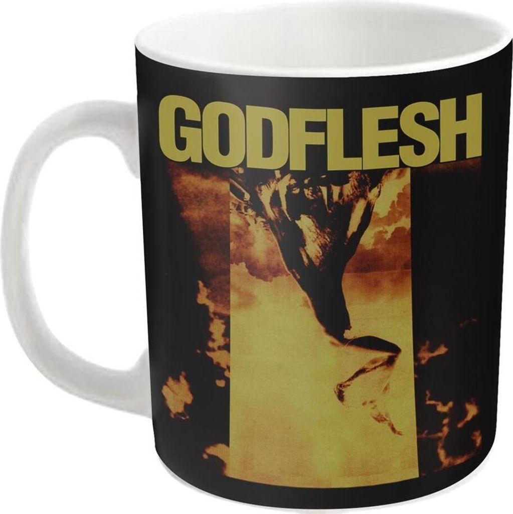 Godflesh - Kaffeebecher "Messiah" PH410 (Einheitsgröße) (Weiß/Schwarz/Gelb)