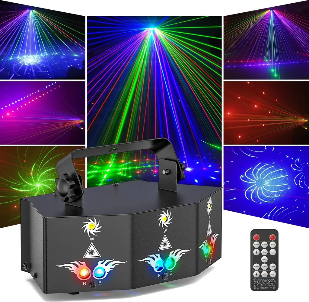 Sistema Luci Stage 9 Lenti DMX 7CH 90-240V per Installazioni