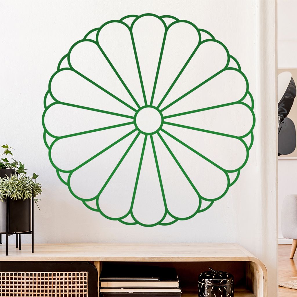 Japan Wappen Wandtattoo Wandaufkleber Wall Sticker - Dekoration, Küche, Wohnzimmer, Schlafzimmer, Badezimmer