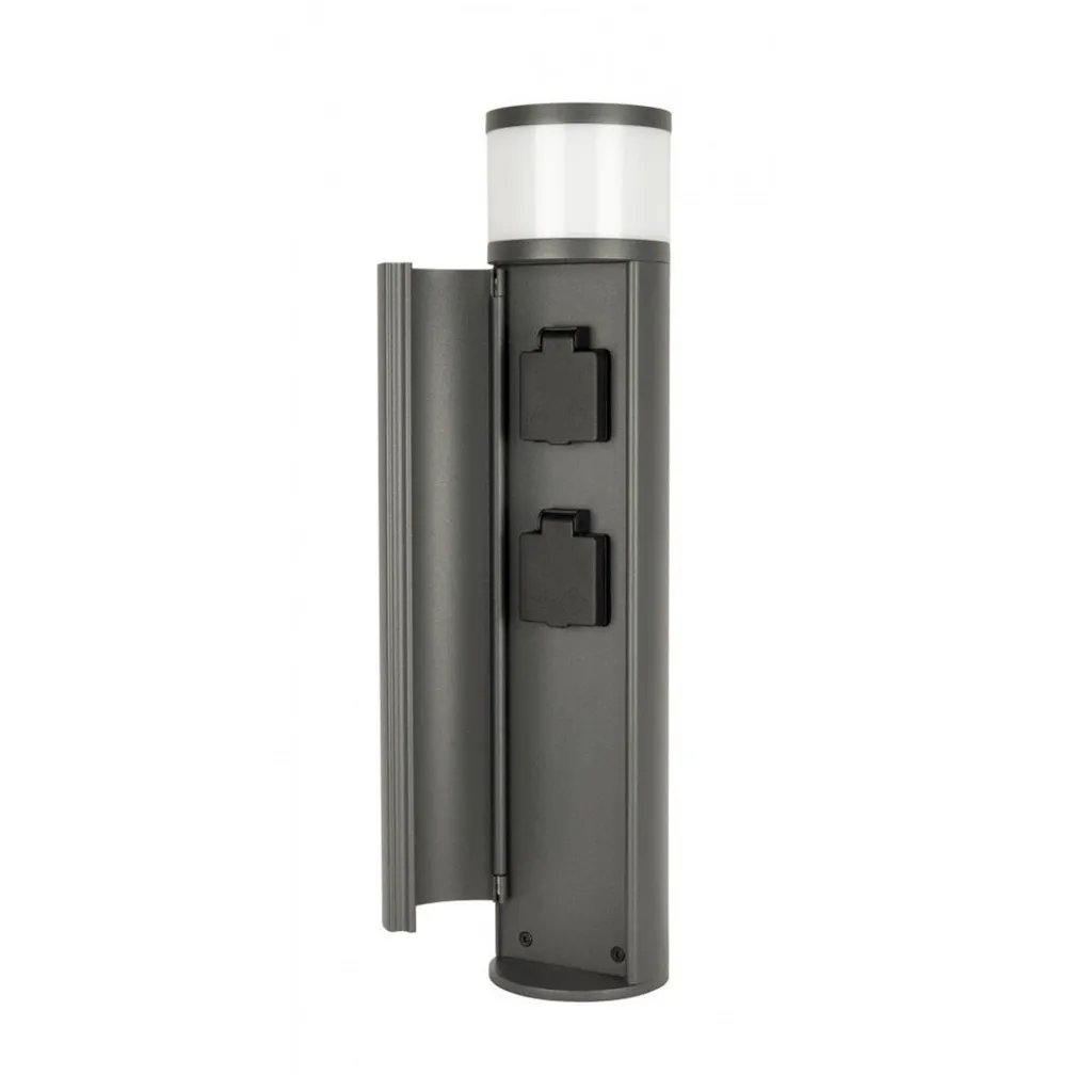 Balise d'éclairage pour allée de jardin IP54 gris anthracite G9 230V