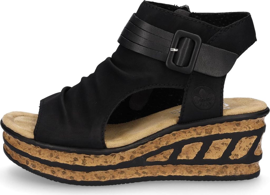 Rieker Damen Keilsandalette schwarz Produktbild 54