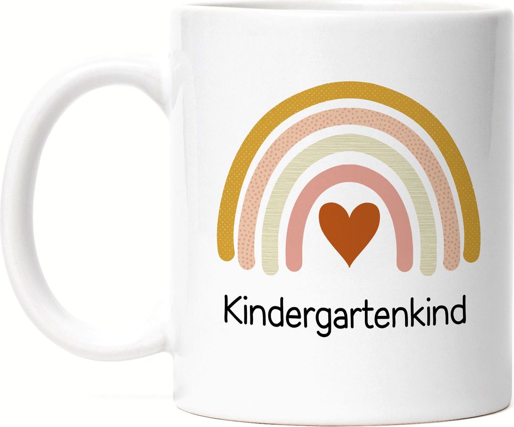 Kindergartenkind Tasse Geschenk Kindergarten Start Kita Regenbogen Herz