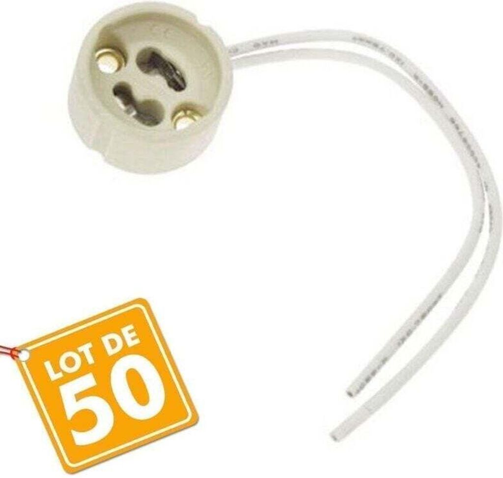 Packung mit 50 GU10-Fassungen für Halogen- und LED-Lampen