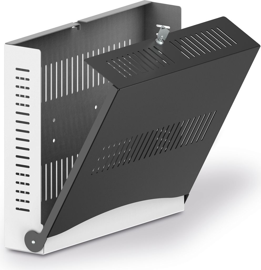 conecto SA-CC50172 Zubehör für TV Standfuß / Rollwagen - Abschließbares Gehäuse für Laptops, 409x356x83mm, max. 10kg, Stahl