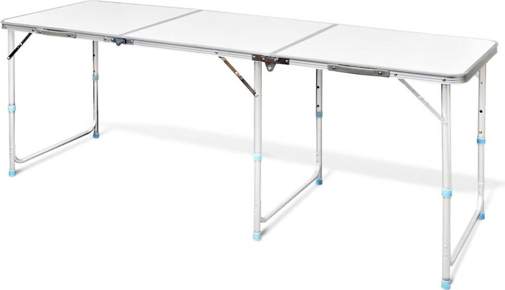 Campingtisch zusammenklappbar höhenverstellbar Aluminium 180 x 60 cm