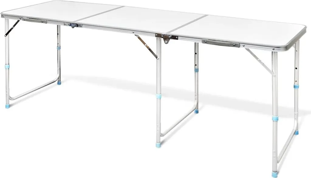 Grande table de réception pliable en alu pour camping et pique-nique