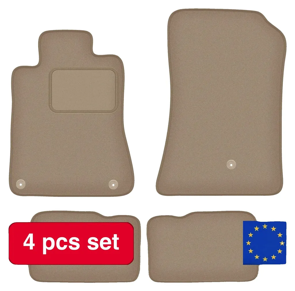 Jeux de tapis de voiture en velours beige Mercedes SL R129 98-02 chic