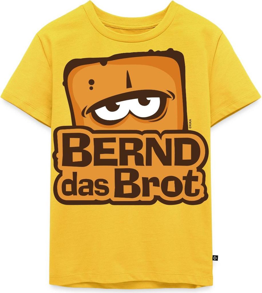 Spreadshirt Bernd Das Brot Logo Kinder Premium T-Shirt, 98/104 (2 Jahre), Sonnengelb