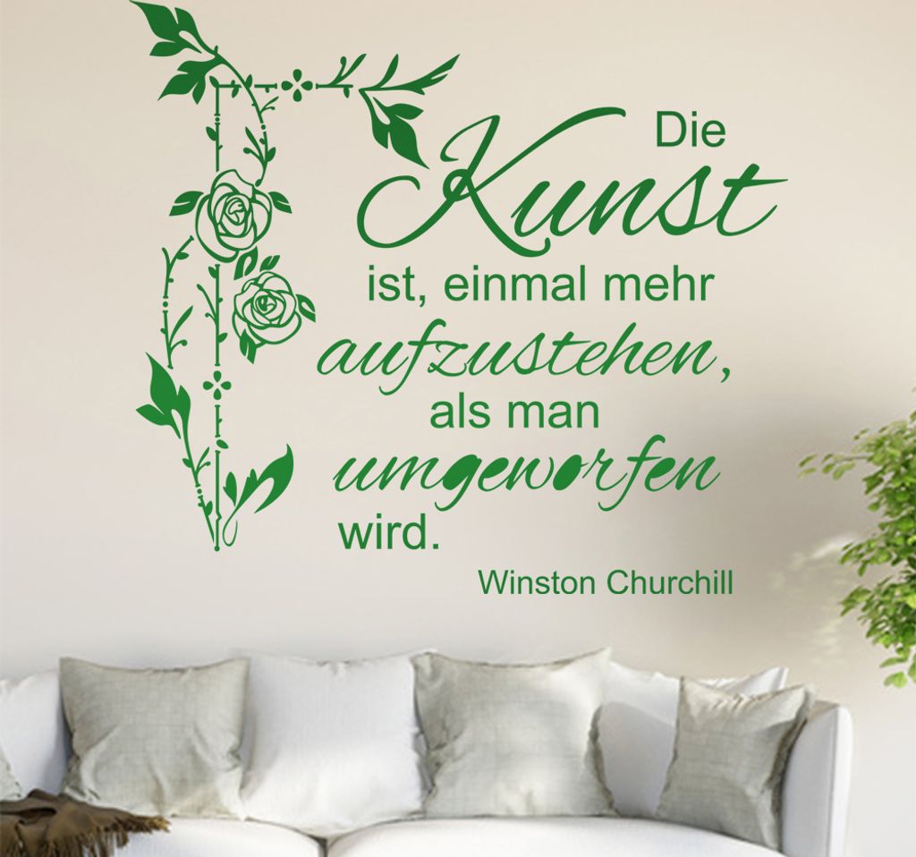 Die Kunst ist, einmal mehr .... Wandtattoo in 6 Größen - Wandaufkleber Wall Sticker - Dekoration, Küche, Wohnzimmer, Schlafzimmer, Badezimmer