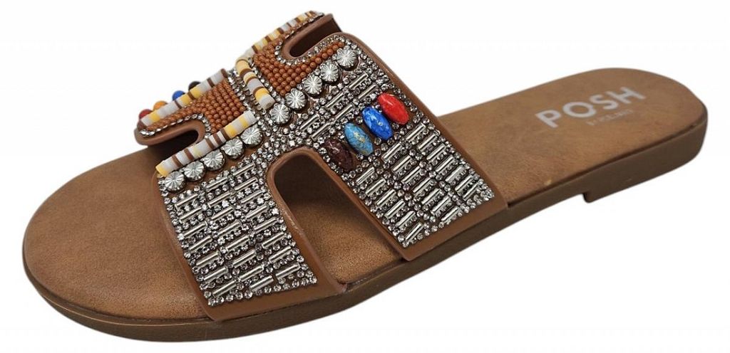 Poelman Pantolette Braun in Gr. 41