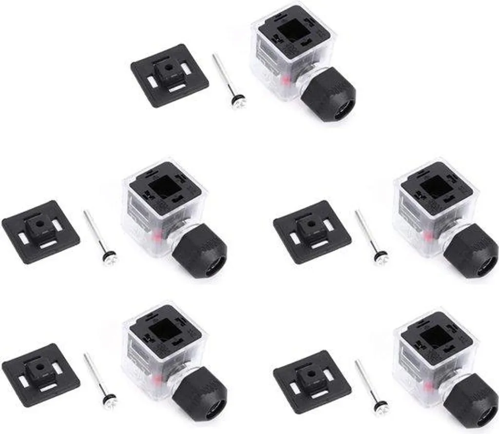 Fiche pour électrovanne transparente 12V DC pack de 5 connecteurs