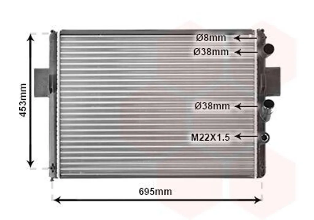 Radiateur VAN WEZEL 28002061 Haute Performance pour IVECO DAILY II Bus