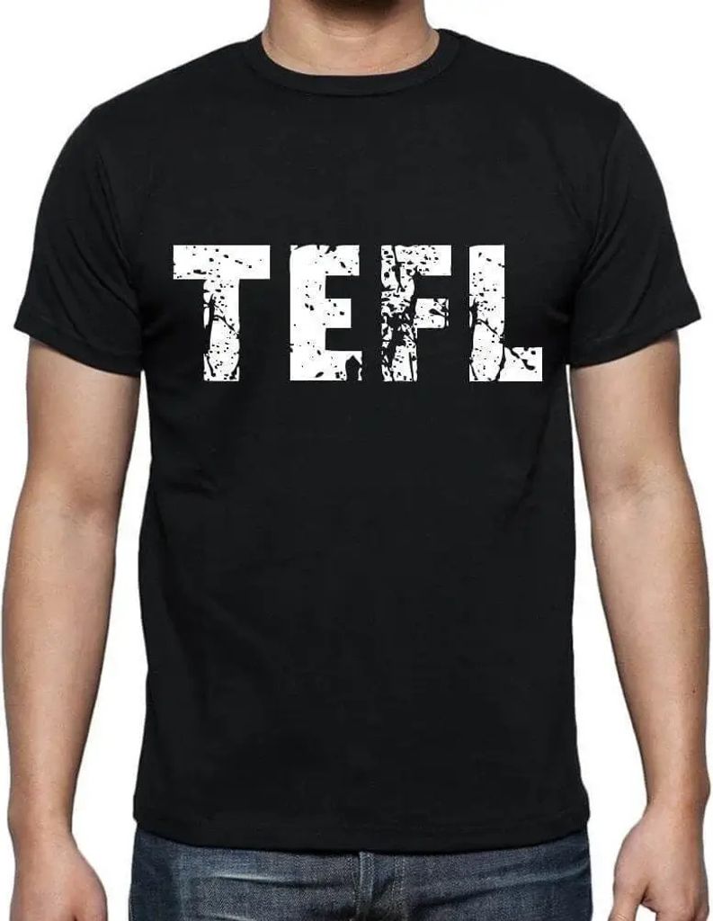 Herren Grafik T-Shirt Tefl Öko-Verantwortlich Vintage Jahrgang Kurzarm Lustige Druck Geburtstag Geschenk Mann